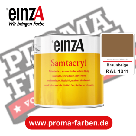 einzA Samtacryl kaufen bei Proma Farben RAL 1011 Braunbeige