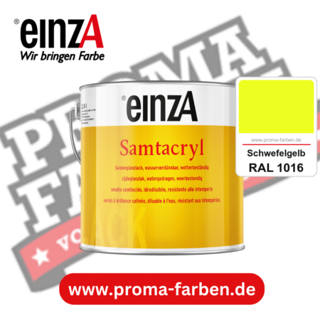 einzA Samtacryl kaufen bei Proma Farben RAL 1016 Schwefelgelb