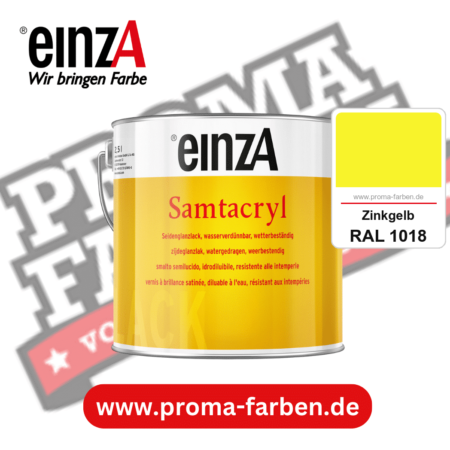 einzA Samtacryl kaufen bei Proma Farben RAL 1018 Zinkgelb