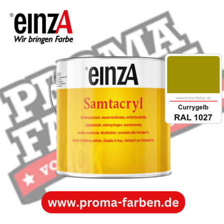 einzA Samtacryl kaufen bei Proma Farben RAL 1027 Currygelb