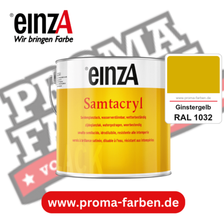 einzA Samtacryl kaufen bei Proma Farben RAL 1032 Ginstergelb