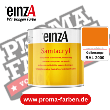 einzA Samtacryl kaufen bei Proma Farben RAL 2000 Gelborange