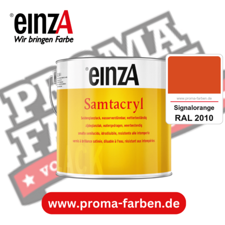 einzA Samtacryl kaufen bei Proma Farben RAL 2010 Signalorange