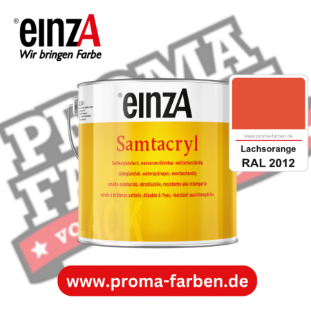 einzA Samtacryl kaufen bei Proma Farben RAL 2012 Lachsorange