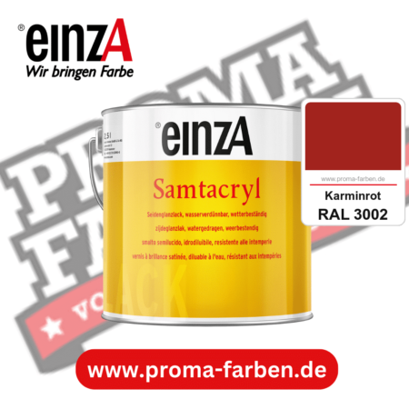 einzA Samtacryl kaufen bei Proma Farben RAL 3002 Karminrot