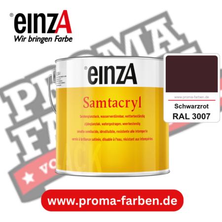 einzA Samtacryl kaufen bei Proma Farben RAL 3007 Schwarzrot