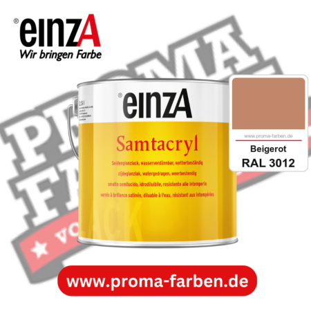 einzA Samtacryl kaufen bei Proma Farben RAL 3012 Beigerot