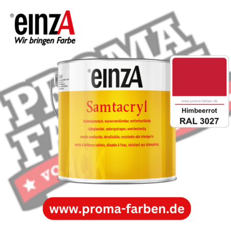 einzA Samtacryl kaufen bei Proma Farben RAL 3027 Himbeerrot