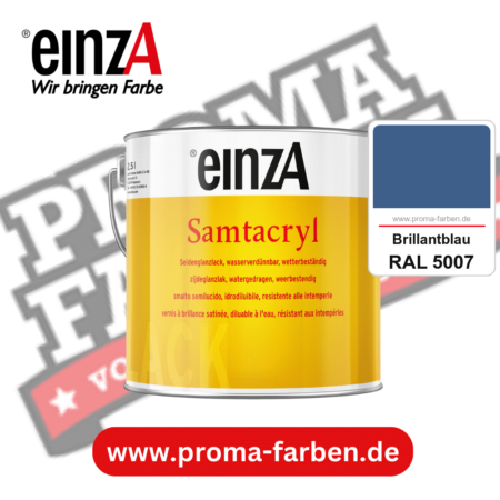 einzA Samtacryl kaufen bei Proma Farben RAL 5007 Brillantblau