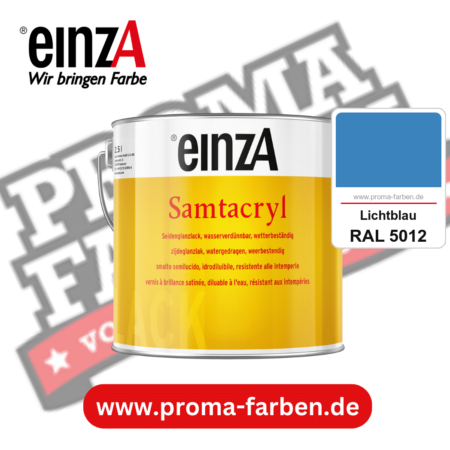 einzA Samtacryl kaufen bei Proma Farben RAL 5012 Lichtblau