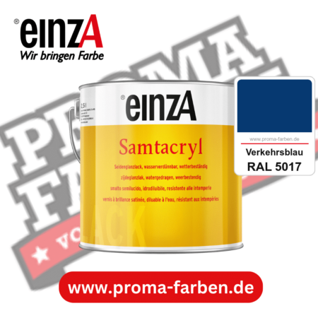 einzA Samtacryl kaufen bei Proma Farben RAL 5017 Verkehrsblau