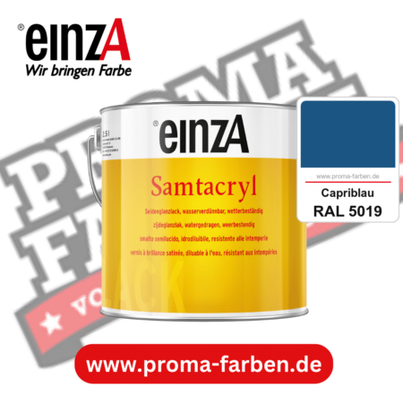 einzA Samtacryl kaufen bei Proma Farben RAL 5019 Capriblau
