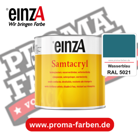 einzA Samtacryl kaufen bei Proma Farben RAL 5021 Wasserblau