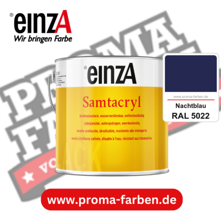 einzA Samtacryl kaufen bei Proma Farben RAL 5022 Nachtblau