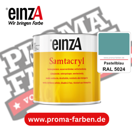 einzA Samtacryl kaufen bei Proma Farben RAL 5024 Pastellblau