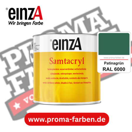 einzA Samtacryl kaufen bei Proma Farben RAL 6000 Patinagrün