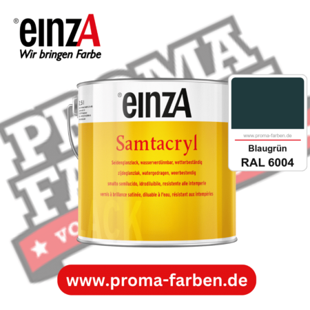 einzA Samtacryl kaufen bei Proma Farben RAL 6004 Blaugrün