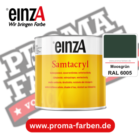 einzA Samtacryl kaufen bei Proma Farben RAL 6005 Moosgrün