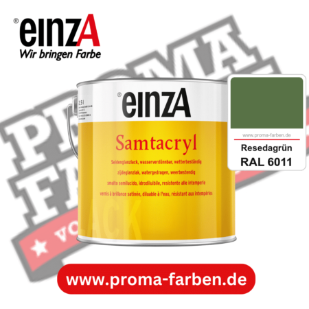 einzA Samtacryl kaufen bei Proma Farben RAL 6011 Resedagrün