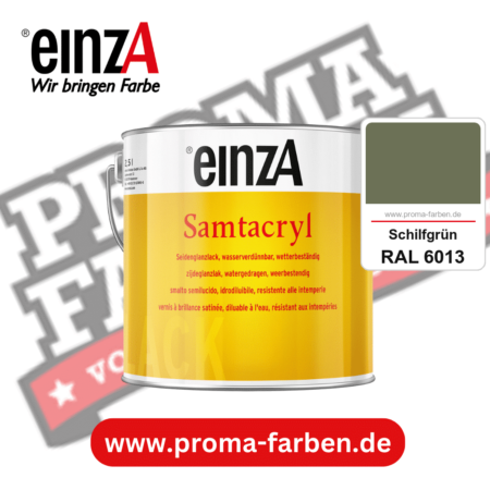 einzA Samtacryl kaufen bei Proma Farben RAL 6013 Schilfgrün