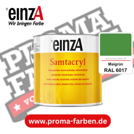 einzA Samtacryl kaufen bei Proma Farben RAL 6017 Maigrün