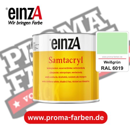 einzA Samtacryl kaufen bei Proma Farben RAL 6019 Weißgrün