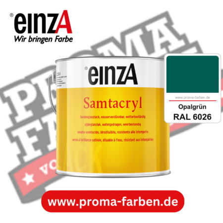 einzA Samtacryl kaufen bei Proma Farben RAL 6026 Opalgrün