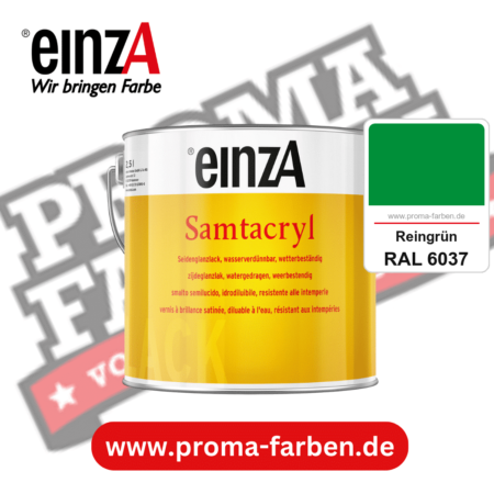 einzA Samtacryl kaufen bei Proma Farben RAL 6037 Reingrün