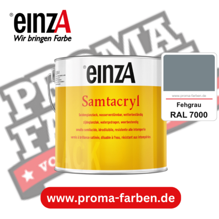 einzA Samtacryl kaufen bei Proma Farben RAL 7000 Fehgrau