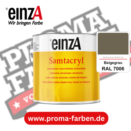einzA Samtacryl kaufen bei Proma Farben RAL 7006 Beigegrau