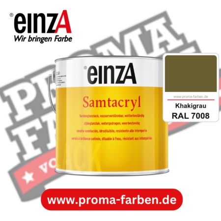 einzA Samtacryl kaufen bei Proma Farben RAL 7008 Khakigrau