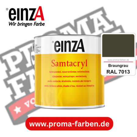 einzA Samtacryl kaufen bei Proma Farben RAL 7013 Braungrau