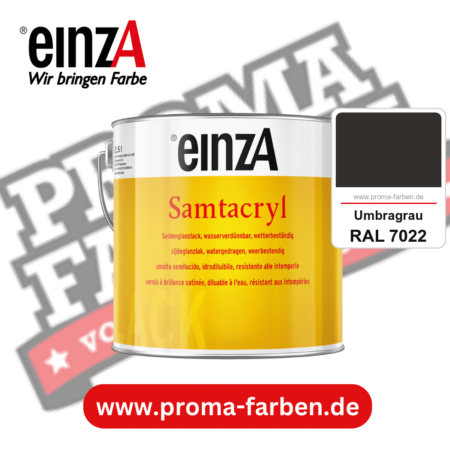 einzA Samtacryl kaufen bei Proma Farben RAL 7022 Umbragrau