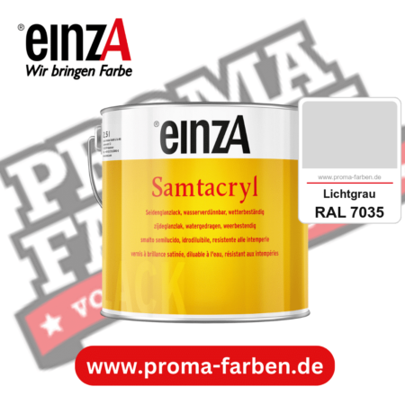 einzA Samtacryl kaufen bei Proma Farben RAL 7035 Lichtgrau