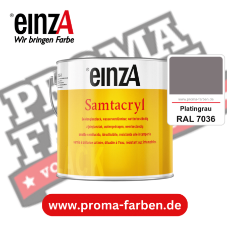 einzA Samtacryl kaufen bei Proma Farben RAL 7036 Platingrau