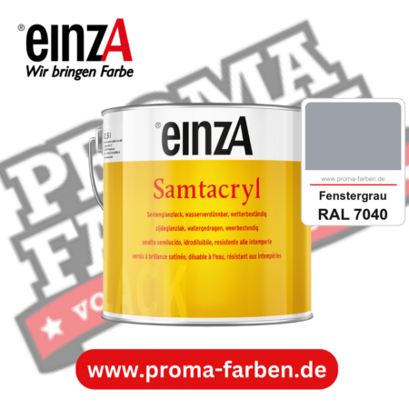 einzA Samtacryl kaufen bei Proma Farben RAL 7040 Fenstergrau