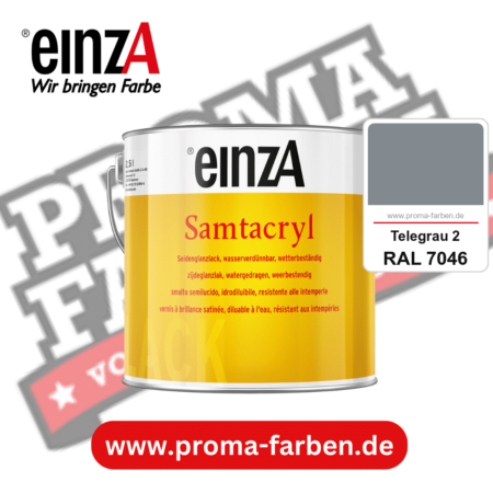 einzA Samtacryl kaufen bei Proma Farben RAL 7046 Telegrau 2