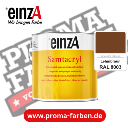einzA Samtacryl kaufen bei Proma Farben RAL 8003 Lehmbraun