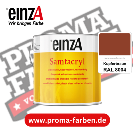 einzA Samtacryl kaufen bei Proma Farben RAL 8004 Kupferbraun