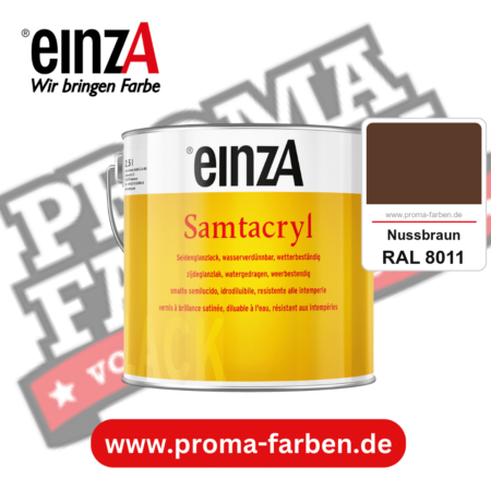 einzA Samtacryl kaufen bei Proma Farben RAL 8011 Nussbraun