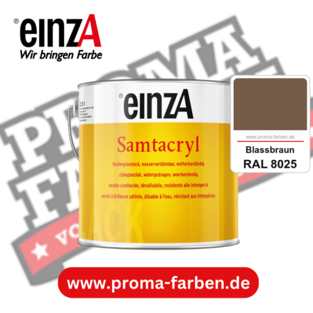 einzA Samtacryl kaufen bei Proma Farben RAL 8025 Blassbraun
