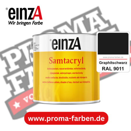 einzA Samtacryl kaufen bei Proma Farben RAL 9011 Graphitschwarz