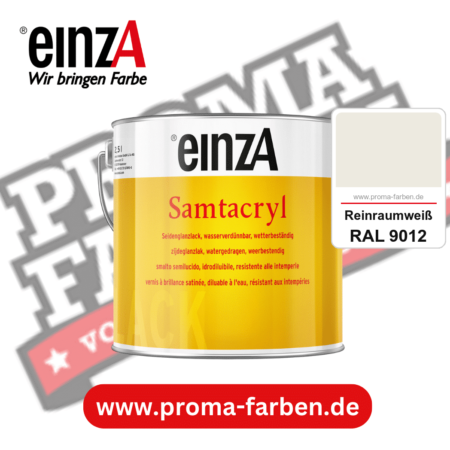 einzA Samtacryl kaufen bei Proma Farben RAL 9012 Reinraumweiß