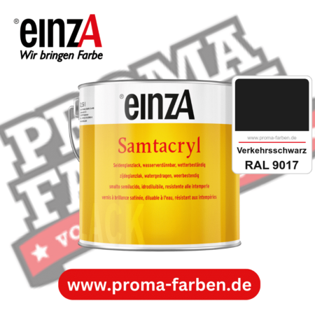einzA Samtacryl kaufen bei Proma Farben RAL 9017 Verkehrsschwarz