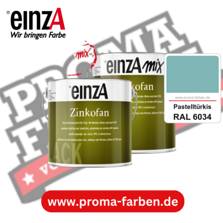 einzA Zinkofan kaufen bei Proma Farben RAL 6034 Pastelltürkis