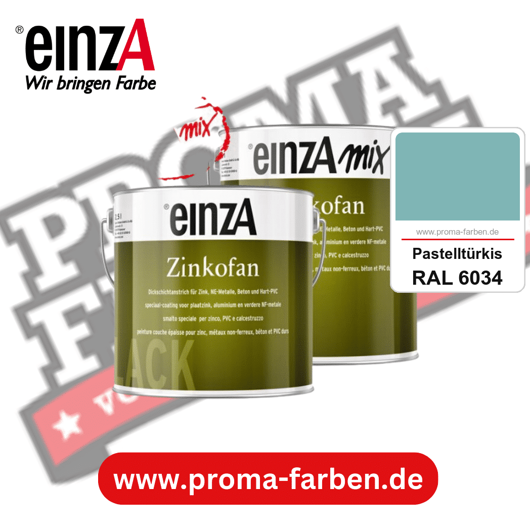 einzA Zinkofan kaufen bei Proma Farben RAL 6034 Pastelltürkis