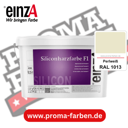 einzA Siliconharzfarbe F1 kaufen bei Proma Farben RAL 1013 Perlweiß