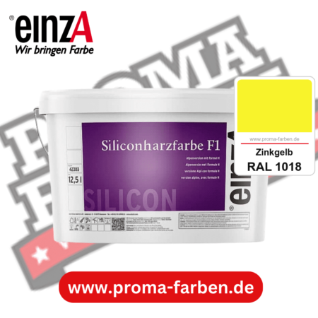 einzA Siliconharzfarbe F1 kaufen bei Proma Farben RAL 1018 Zinkgelb