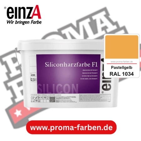 einzA Siliconharzfarbe F1 kaufen bei Proma Farben RAL 1034 Pastellgelb