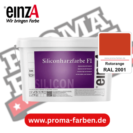 einzA Siliconharzfarbe F1 kaufen bei Proma Farben RAL 2001 Rotorange